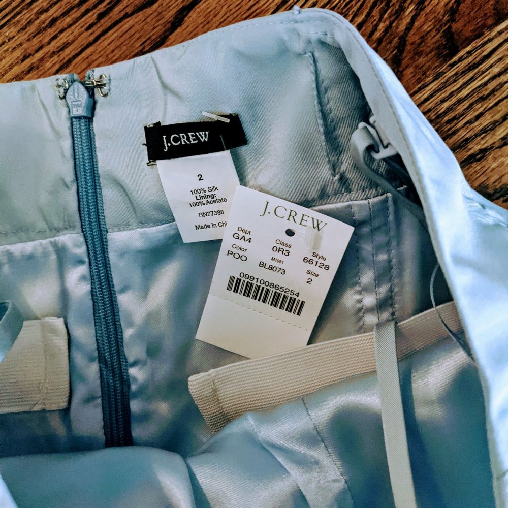 J. Crew NWT Baby Blue Strapless Occasion Dress 2 - Picture 4 of 5